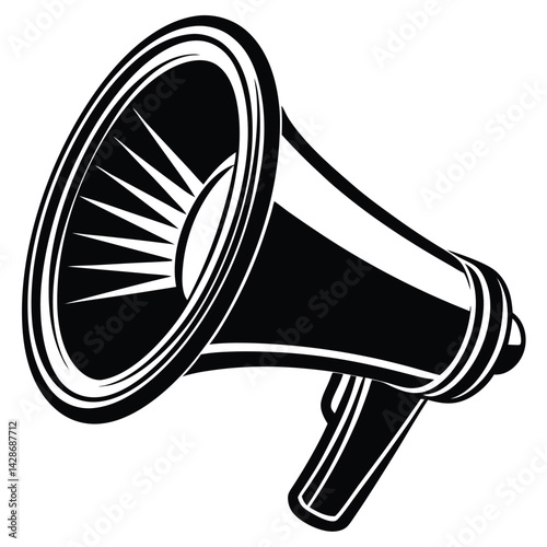 megaphone icon isolated on white