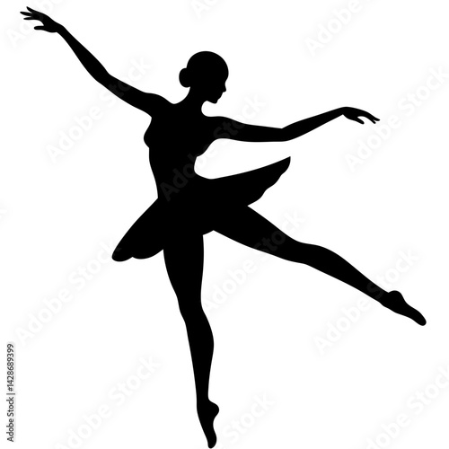 Silhouette of a ballerina in a dance pose