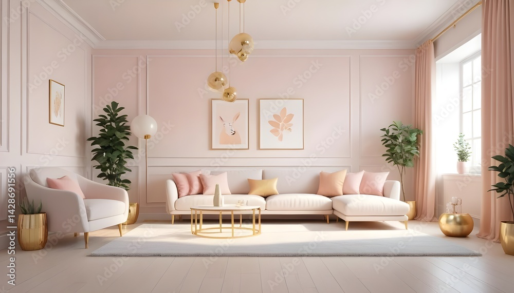 Fototapeta premium interior modern design room 3d