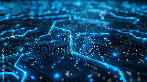 A Networked World from Bhakkar: This Striking Image Captures the Essence of Modern Communication with its Interconnected Lines and Bright Dots, Reflecting the Global Reach of Technology in Punjab.