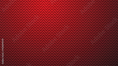 A repeating chevron pattern in shades of red subtly lit for depth