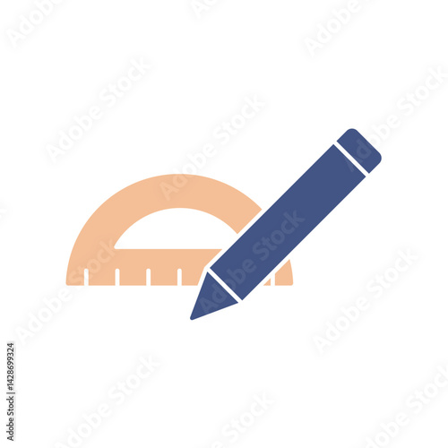 protractor icons  symbol vector elements for infographic web