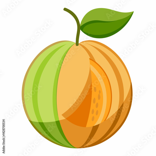 vector illustration of a orange fruit