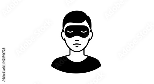 Person Wearing a Sleep Mask Icon