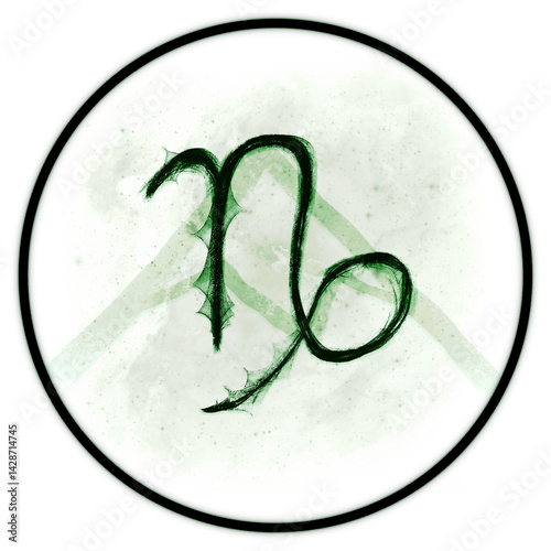 Icono del signo zodiacal de Capricornio. Signos del zodíaco. Horóscopo, astrología y predicciones. Eclipses y esoterismo. Carta astral   