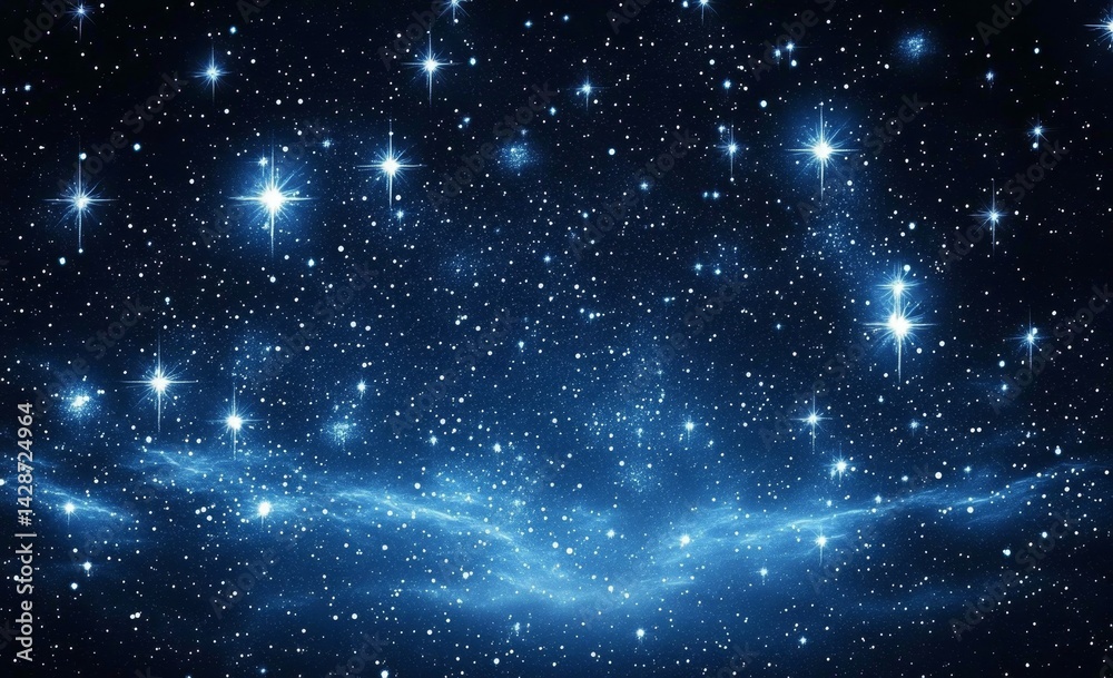 Fototapeta premium A Breathtaking View of the Cosmos Shining Stars and Nebulous Beauty