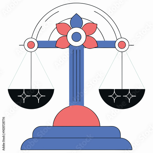 scales of justice and money