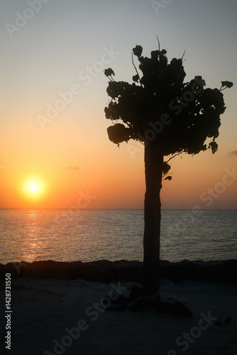 beautiful sunrise at Fulidhoo Island Maldives