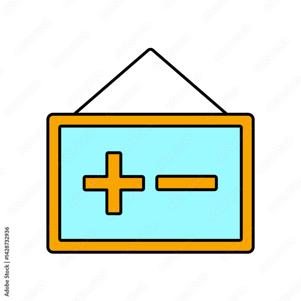 Obraz premium math icons symbol vector elements for infographic web