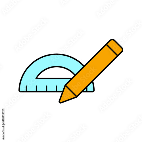protractor icons  symbol vector elements for infographic web