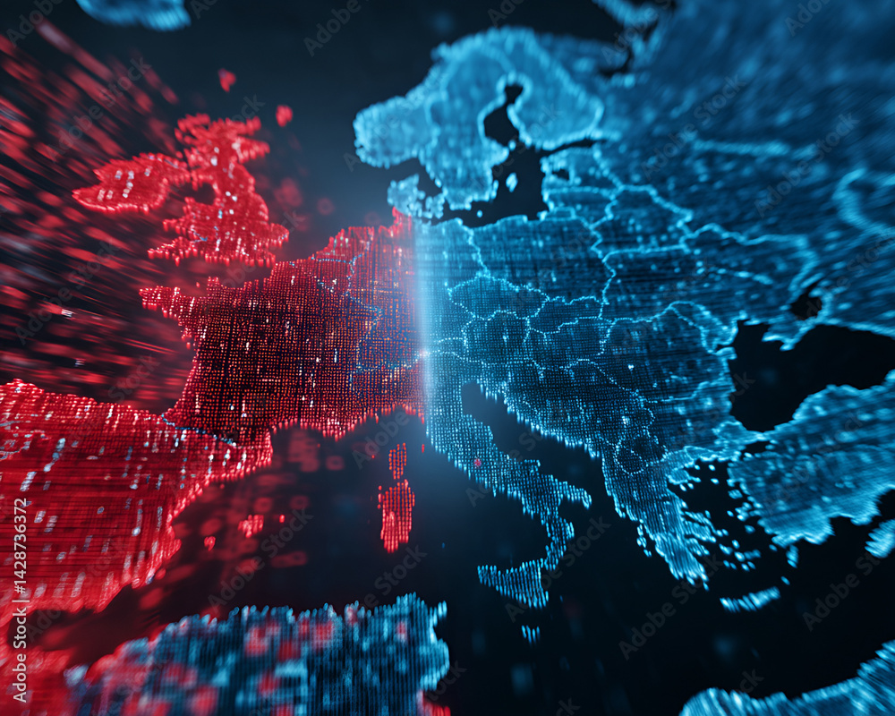 Cyber clash over Europe with binary streams Cyber clash over Europe with binary streams