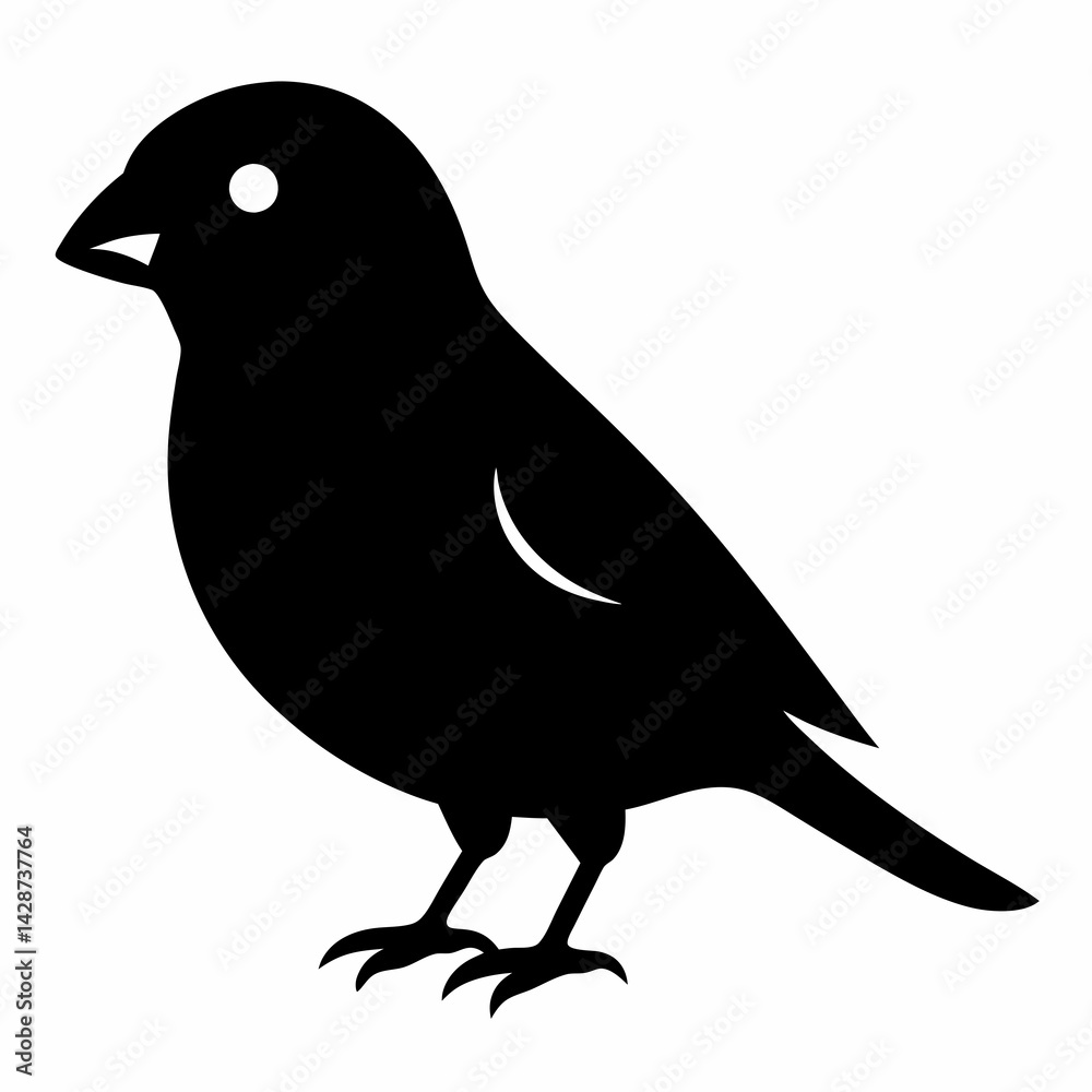 Obraz premium Elegant Canary Silhouette Vector Design