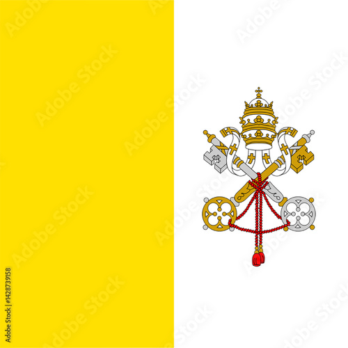 Vector Vatican flag, Vatican flag illustration, Vatican flag picture, Vatican flag image,