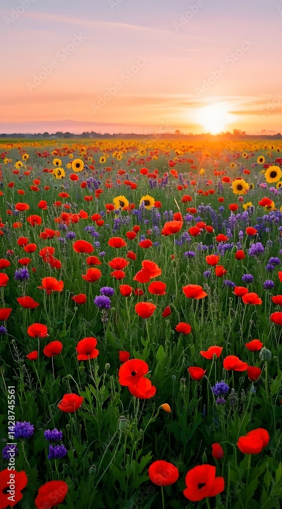 Fototapeta premium Vibrant Flower Fields