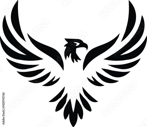 The Eagle bird silhouette art illustration