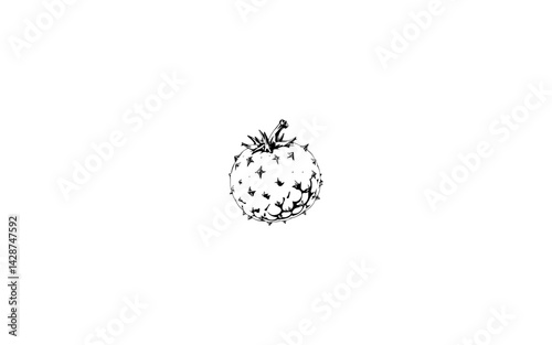 Arbutus Fruit – AI-Designed Bumpy Textured Round Fruit with Spine Detail