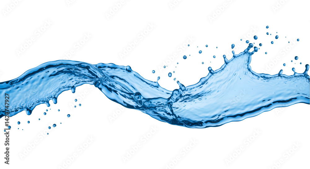 Obraz premium Blue water splash graphic