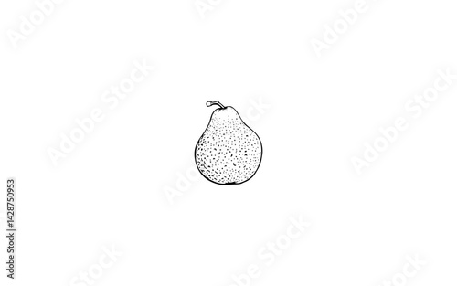 Asian Pear – AI-Stylized Round Fruit with Dimpled Texture and Stem