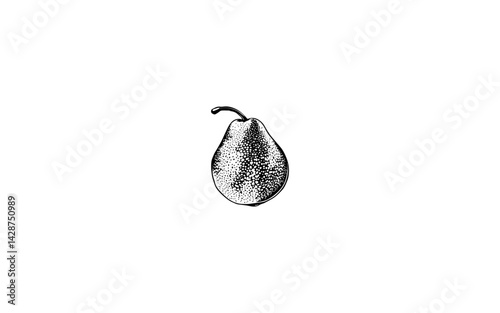 Asian Pear – AI-Stylized Round Fruit with Dimpled Texture and Stem