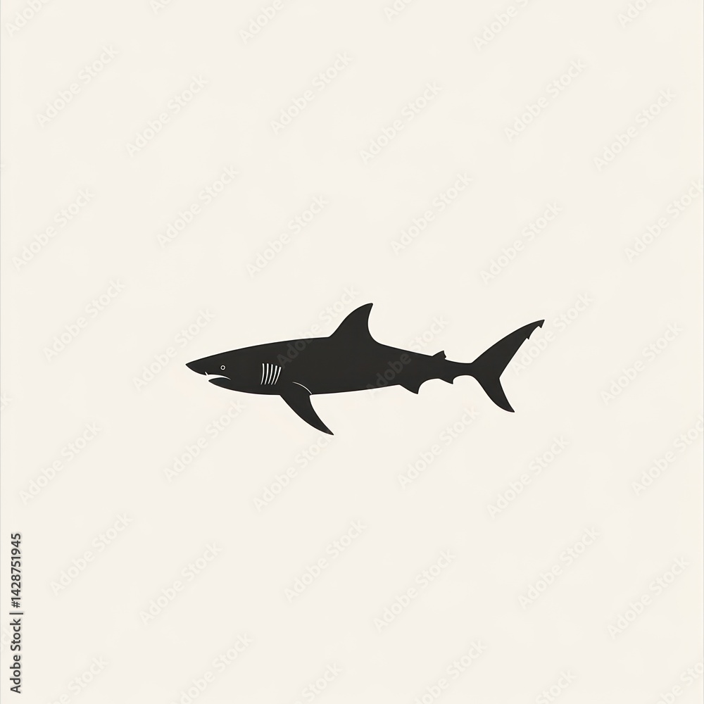 Naklejka premium Shark Silhouette