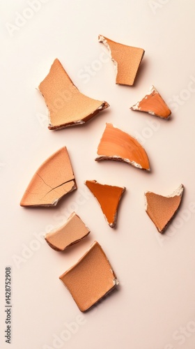 Broken Pottery: A Study in Texture and Hues