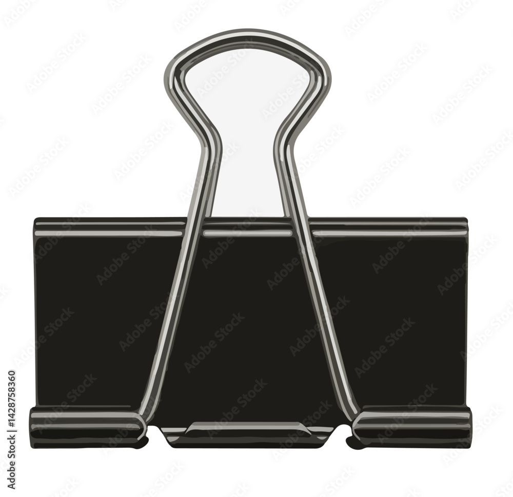 binder clip isolated on white
