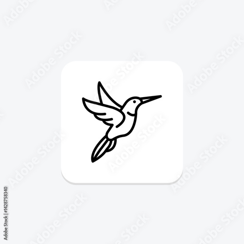 Hummingbird, vector, pixel perfect, illustrator file