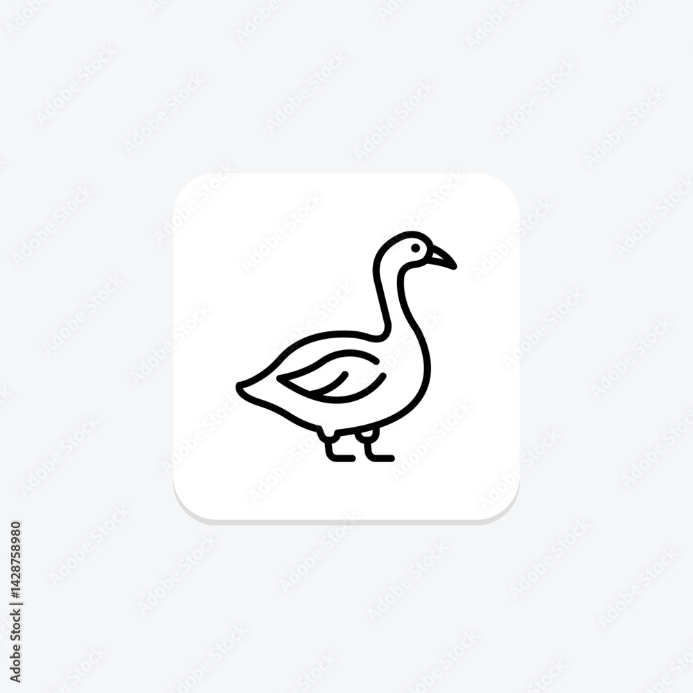 Obraz premium Goose, vector, pixel perfect, illustrator file