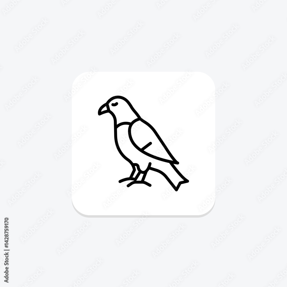 Fototapeta premium Hawk, vector, pixel perfect, illustrator file
