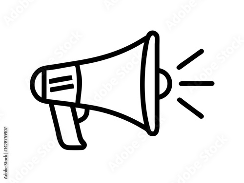megaphone on white background