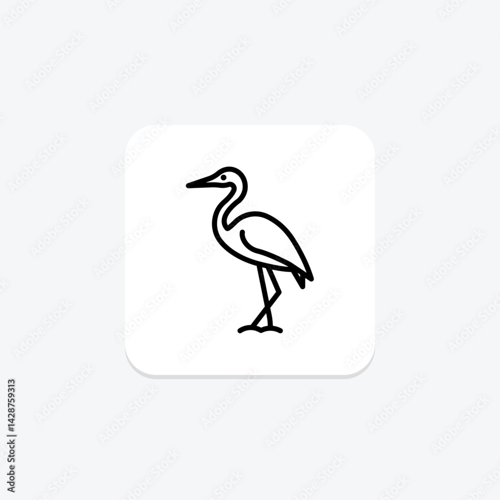 Obraz premium Heron, vector, pixel perfect, illustrator file