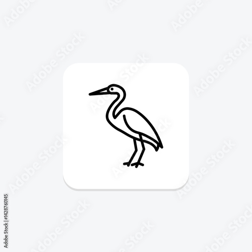 Egret, vector, pixel perfect, illustrator file