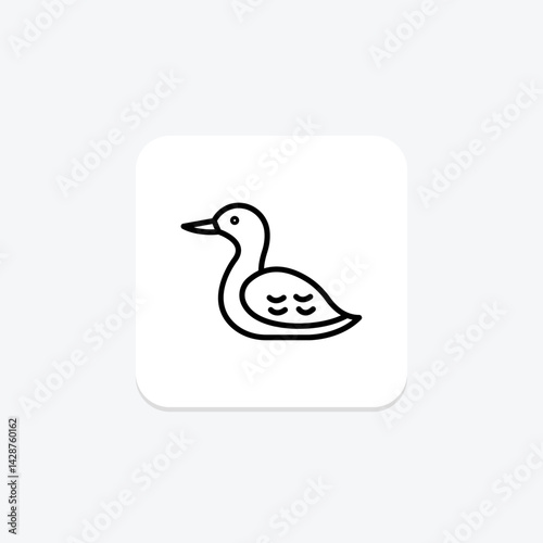 Loon, vector, pixel perfect, illustrator file