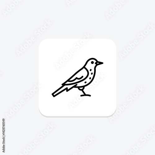 Fieldfare, vector, pixel perfect, illustrator file