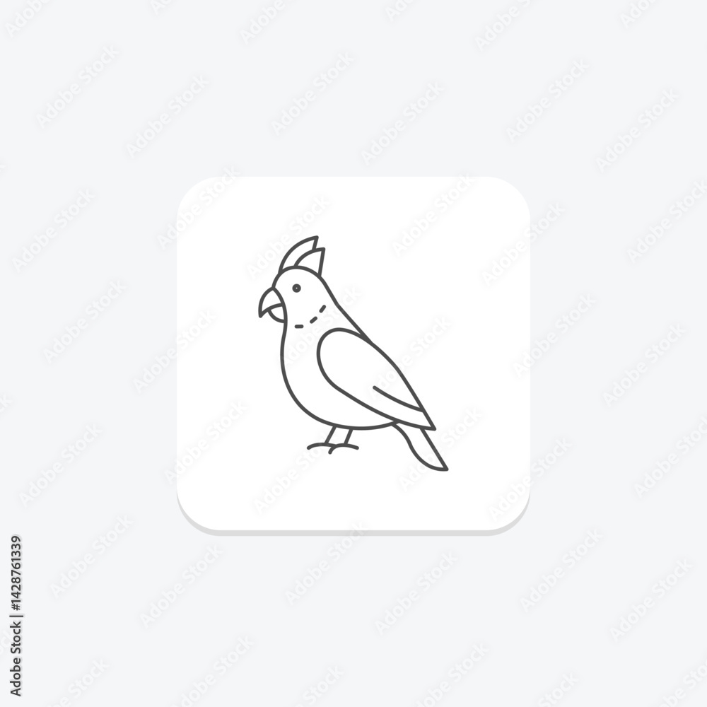 Fototapeta premium Cockatiel, vector, pixel perfect, illustrator file