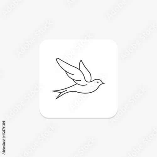 Swallow, vector, pixel perfect, illustrator file
