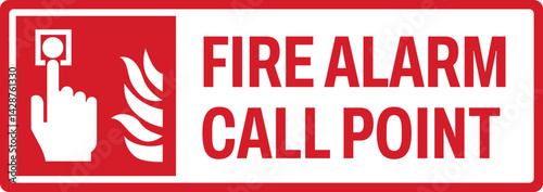 fire prevention safety sign v2 uppercase text_fire alarm call point_landscape size 1/2 a4/a3/a2/a1	
