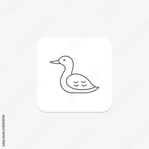 Loon, vector, pixel perfect, illustrator file