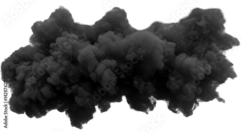 Dark dramatic smoke cloud