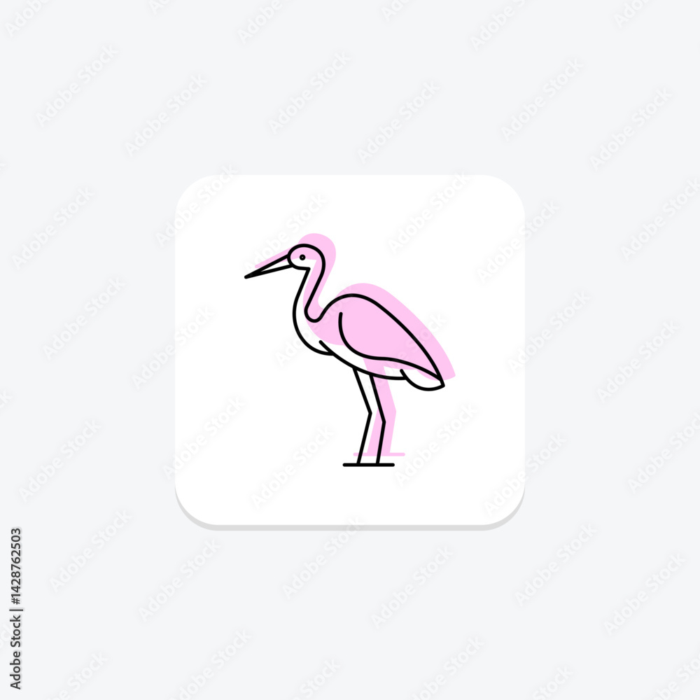 Fototapeta premium Stork, vector, pixel perfect, illustrator file