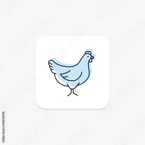 Hen, vector, pixel perfect, illustrator file