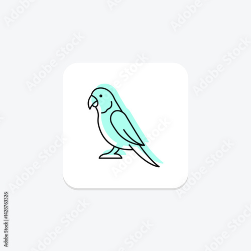 Parakeet, vector, pixel perfect, illustrator file