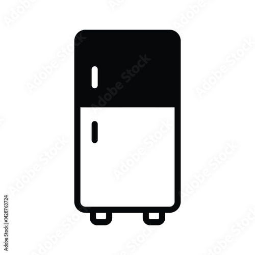 Well crafted line icon showing fridge, ready for premium use