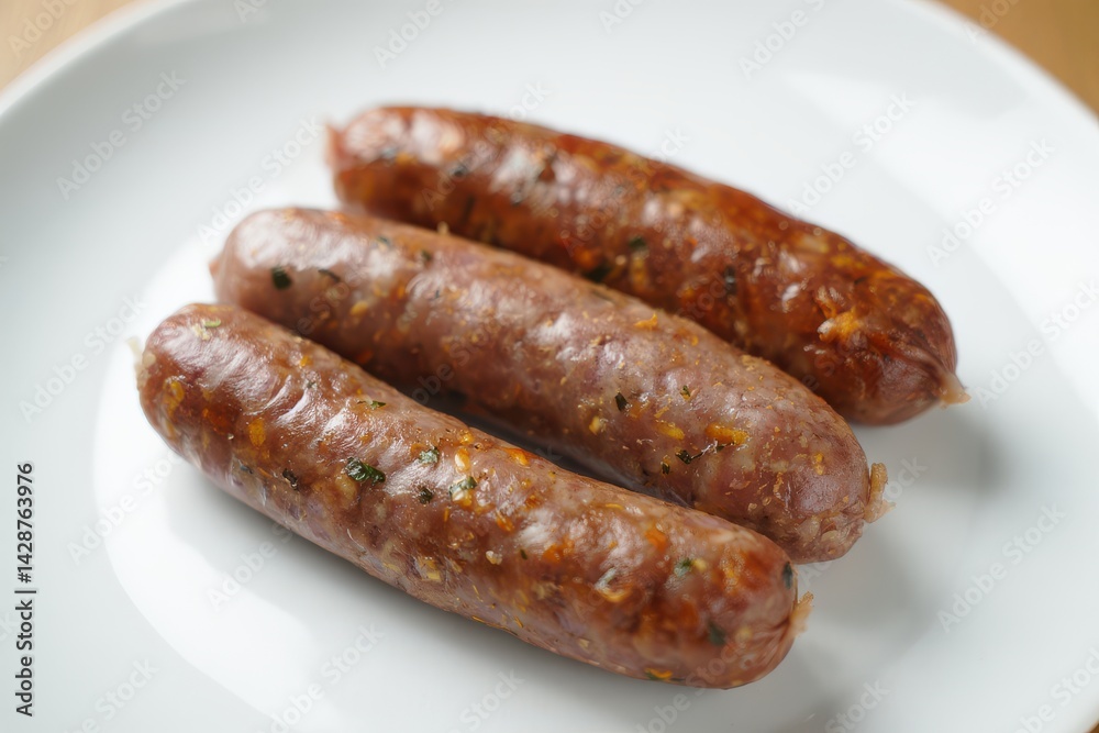 Traditional south european skinless sausages cevapcici made of ground meat and spices