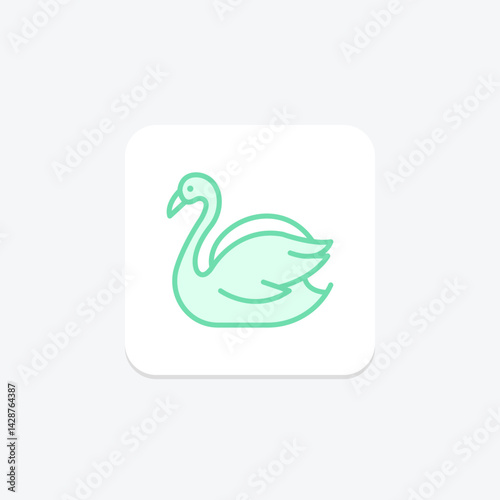 Swan, vector, pixel perfect, illustrator file