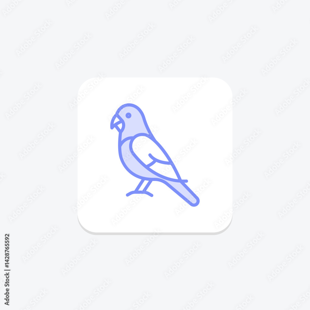 Fototapeta premium Budgie, vector, pixel perfect, illustrator file