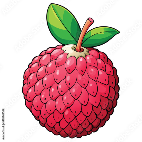 Vibrant Cartoon Lychee