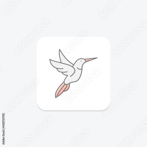 Hummingbird, vector, pixel perfect, illustrator file