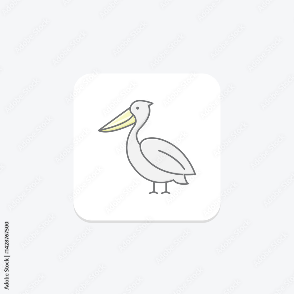Obraz premium Pelican, vector, pixel perfect, illustrator file