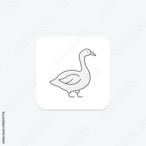 Goose, vector, pixel perfect, illustrator file